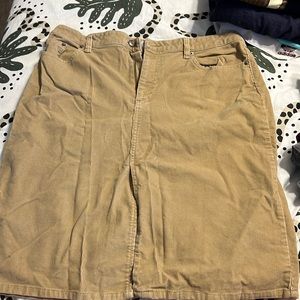 Corduroy pencil skirt